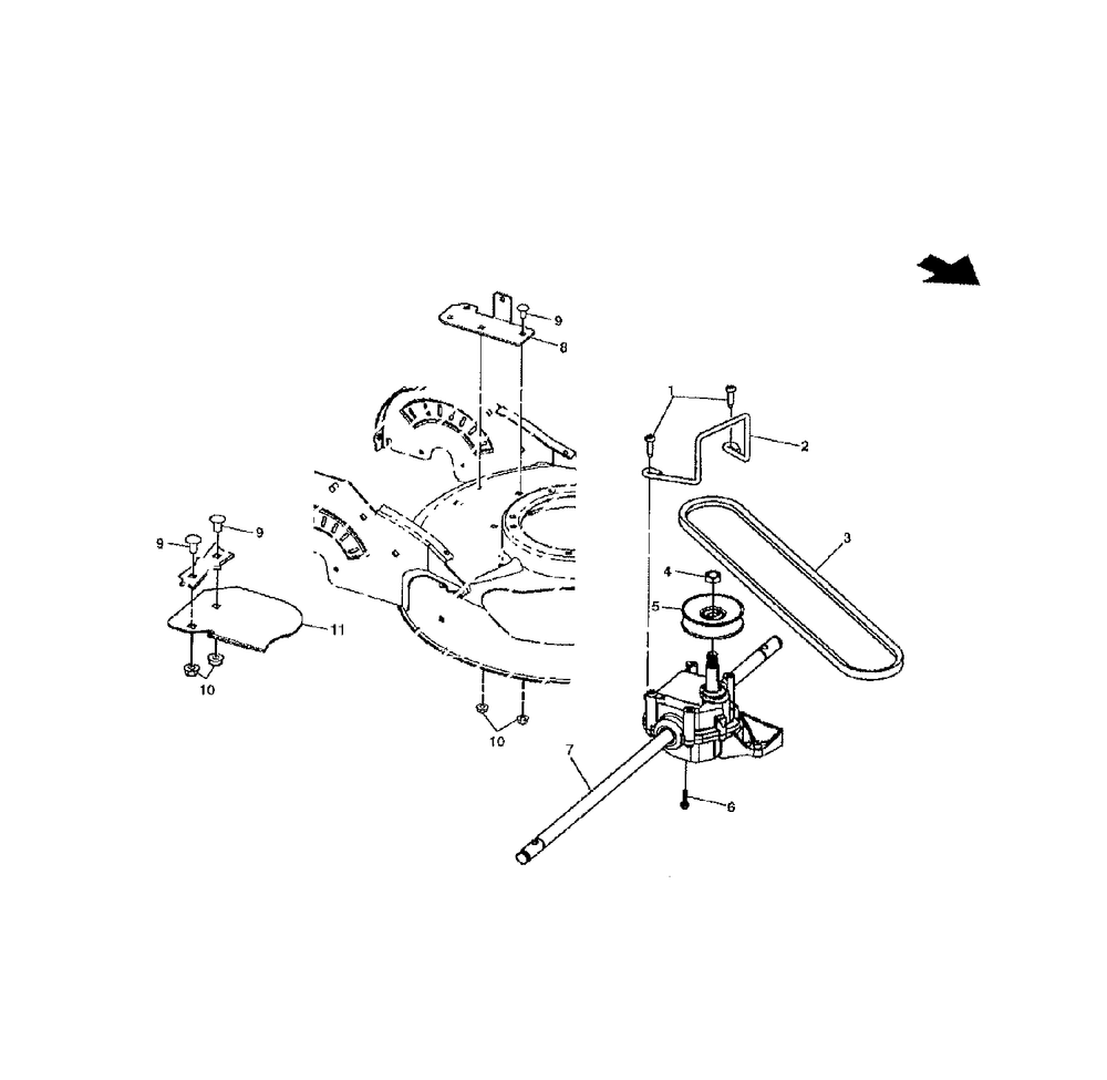 Transmission Diagram and Parts List for 7800238-JS45FC 2009 Briggs and Stratton Lawn Mower